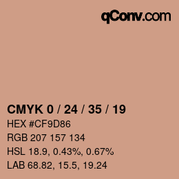 Color code: CMYK 0 / 24 / 35 / 19 | qconv.com