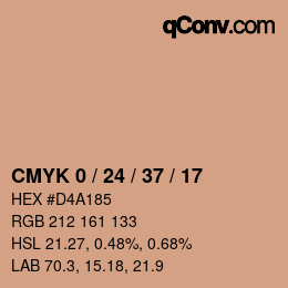 Color code: CMYK 0 / 24 / 37 / 17 | qconv.com