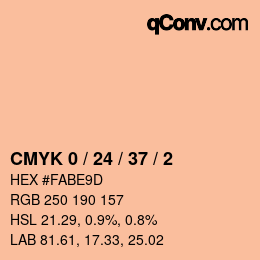 Color code: CMYK 0 / 24 / 37 / 2 | qconv.com