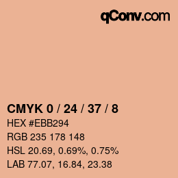 Color code: CMYK 0 / 24 / 37 / 8 | qconv.com