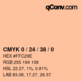 Color code: CMYK 0 / 24 / 38 / 0 | qconv.com