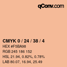 Color code: CMYK 0 / 24 / 38 / 4 | qconv.com