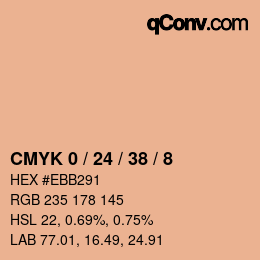 Color code: CMYK 0 / 24 / 38 / 8 | qconv.com
