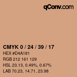 颜色代码: CMYK 0 / 24 / 39 / 17 | qconv.com