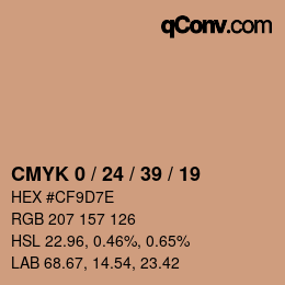 Color code: CMYK 0 / 24 / 39 / 19 | qconv.com