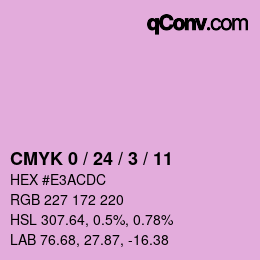 カラーコード: CMYK 0 / 24 / 3 / 11 | qconv.com