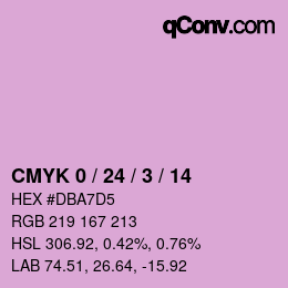 カラーコード: CMYK 0 / 24 / 3 / 14 | qconv.com