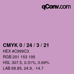 カラーコード: CMYK 0 / 24 / 3 / 21 | qconv.com