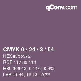 Color code: CMYK 0 / 24 / 3 / 54 | qconv.com