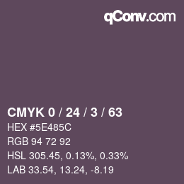 カラーコード: CMYK 0 / 24 / 3 / 63 | qconv.com