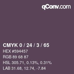 カラーコード: CMYK 0 / 24 / 3 / 65 | qconv.com