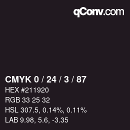 颜色代码: CMYK 0 / 24 / 3 / 87 | qconv.com