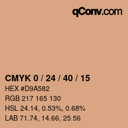 颜色代码: CMYK 0 / 24 / 40 / 15 | qconv.com