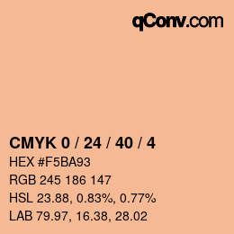颜色代码: CMYK 0 / 24 / 40 / 4 | qconv.com