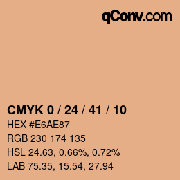 Color code: CMYK 0 / 24 / 41 / 10 | qconv.com