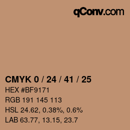 颜色代码: CMYK 0 / 24 / 41 / 25 | qconv.com