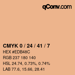 Color code: CMYK 0 / 24 / 41 / 7 | qconv.com