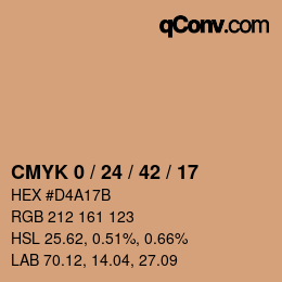 Color code: CMYK 0 / 24 / 42 / 17 | qconv.com