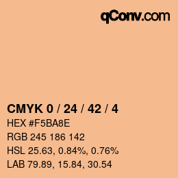 カラーコード: CMYK 0 / 24 / 42 / 4 | qconv.com