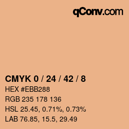 Color code: CMYK 0 / 24 / 42 / 8 | qconv.com