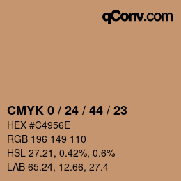 Color code: CMYK 0 / 24 / 44 / 23 | qconv.com