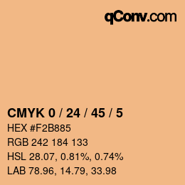 Color code: CMYK 0 / 24 / 45 / 5 | qconv.com