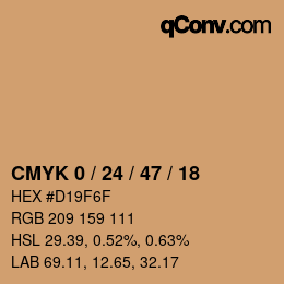 Color code: CMYK 0 / 24 / 47 / 18 | qconv.com