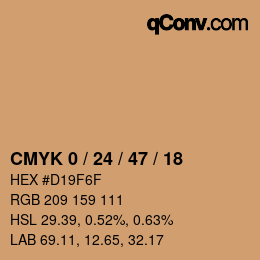 Color code: CMYK 0 / 24 / 47 / 18 | qconv.com