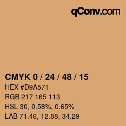 Color code: CMYK 0 / 24 / 48 / 15 | qconv.com