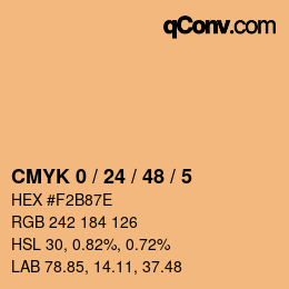 Color code: CMYK 0 / 24 / 48 / 5 | qconv.com