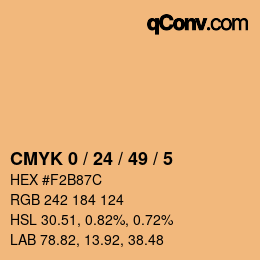 Color code: CMYK 0 / 24 / 49 / 5 | qconv.com
