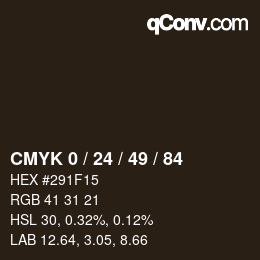 Código de color: CMYK 0 / 24 / 49 / 84 | qconv.com
