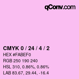 Color code: CMYK 0 / 24 / 4 / 2 | qconv.com