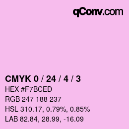 カラーコード: CMYK 0 / 24 / 4 / 3 | qconv.com
