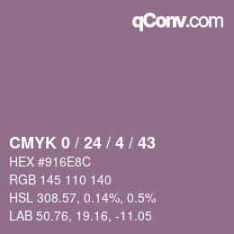 Color code: CMYK 0 / 24 / 4 / 43 | qconv.com