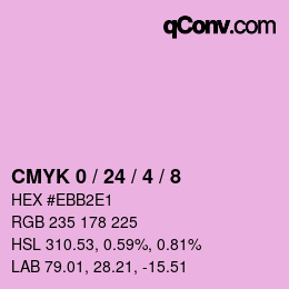 カラーコード: CMYK 0 / 24 / 4 / 8 | qconv.com