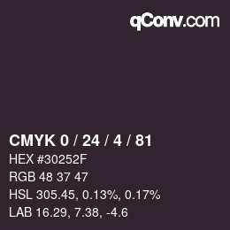 Color code: CMYK 0 / 24 / 4 / 81 | qconv.com