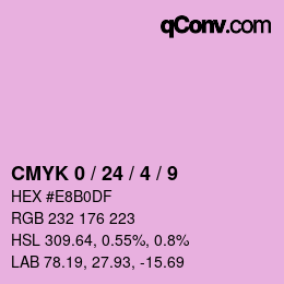 Color code: CMYK 0 / 24 / 4 / 9 | qconv.com