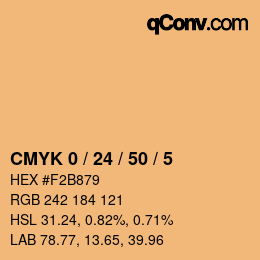 Color code: CMYK 0 / 24 / 50 / 5 | qconv.com