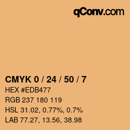 Color code: CMYK 0 / 24 / 50 / 7 | qconv.com