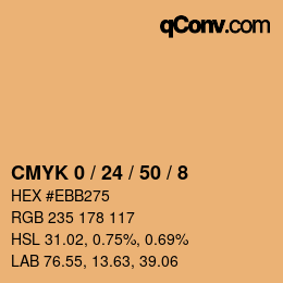 Color code: CMYK 0 / 24 / 50 / 8 | qconv.com