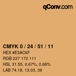 Color code: CMYK 0 / 24 / 51 / 11 | qconv.com