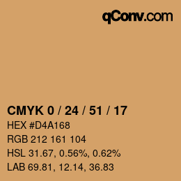 Color code: CMYK 0 / 24 / 51 / 17 | qconv.com