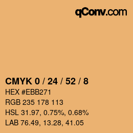 Color code: CMYK 0 / 24 / 52 / 8 | qconv.com