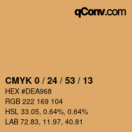 Color code: CMYK 0 / 24 / 53 / 13 | qconv.com