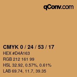 Color code: CMYK 0 / 24 / 53 / 17 | qconv.com