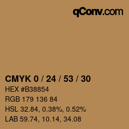 Color code: CMYK 0 / 24 / 53 / 30 | qconv.com