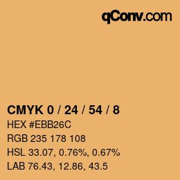 Color code: CMYK 0 / 24 / 54 / 8 | qconv.com