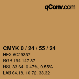 Color code: CMYK 0 / 24 / 55 / 24 | qconv.com