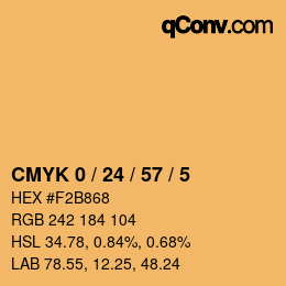 Color code: CMYK 0 / 24 / 57 / 5 | qconv.com